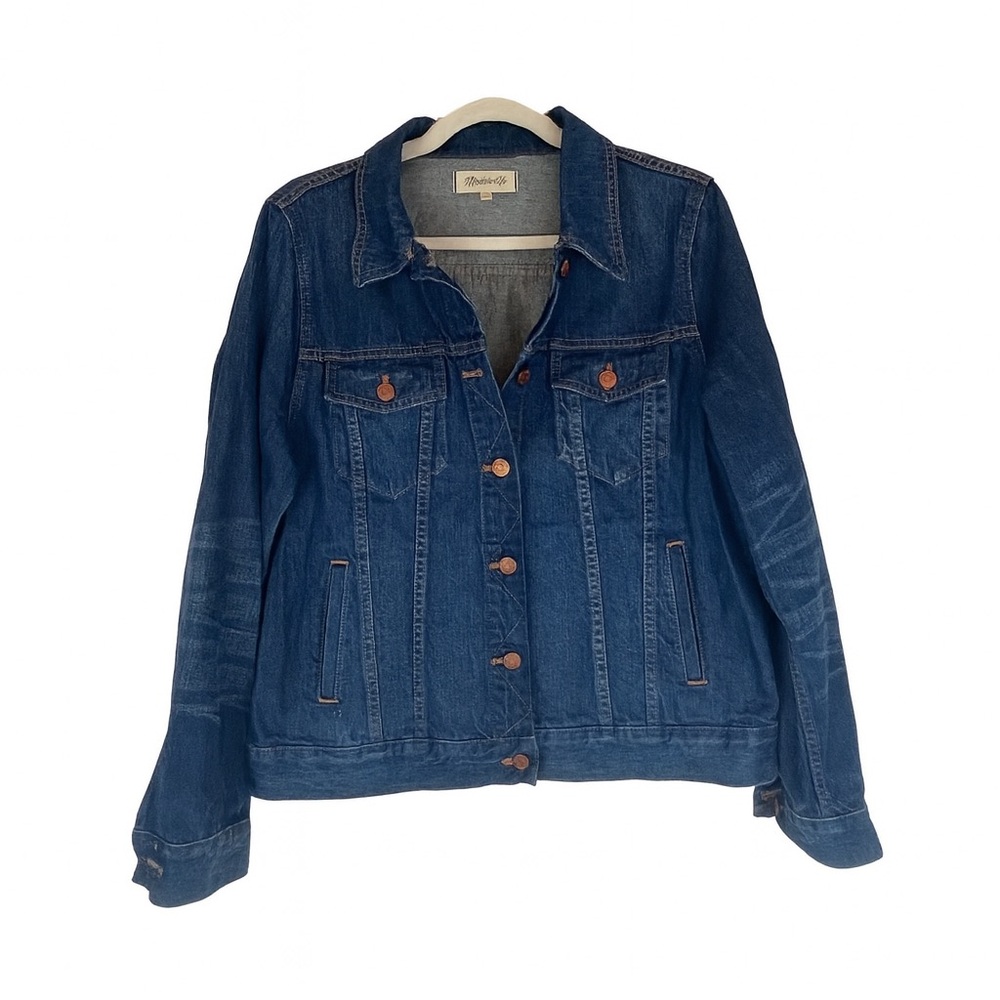 Madewell Classic Denim Jacket in Dark Wash – Size XL